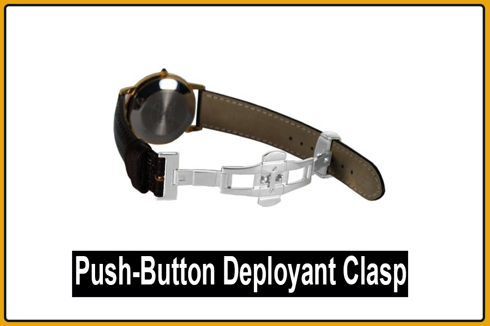 Push-button deployant clasp