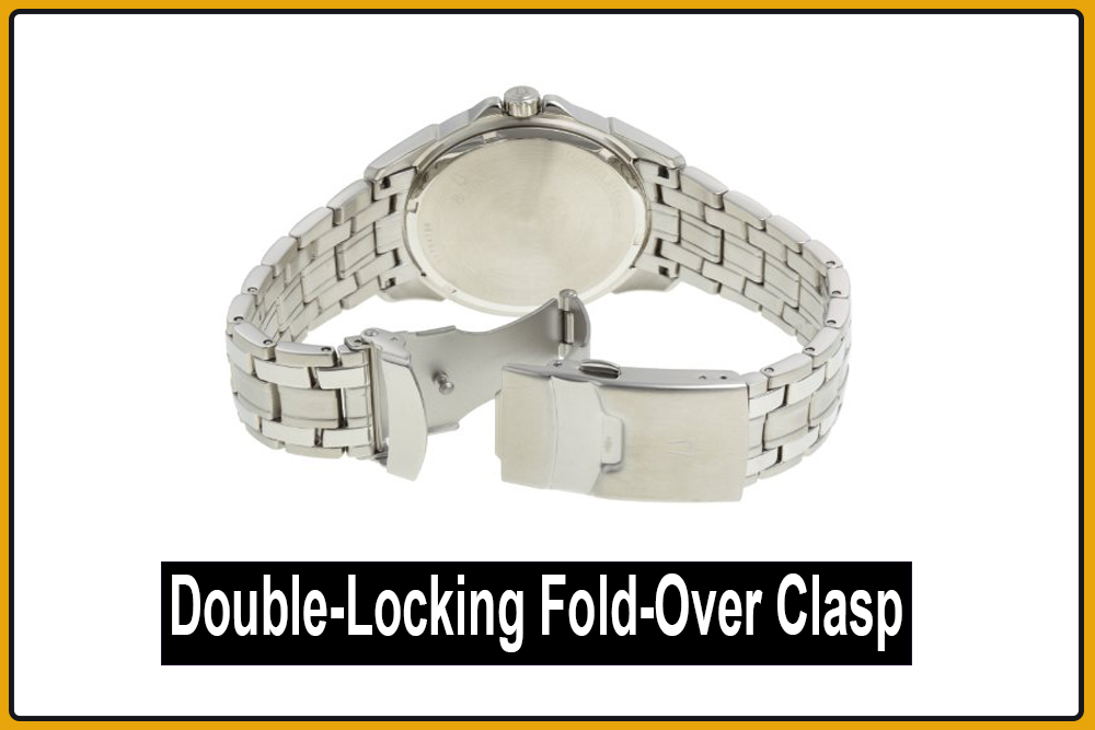 Double-locking fold-over clasp